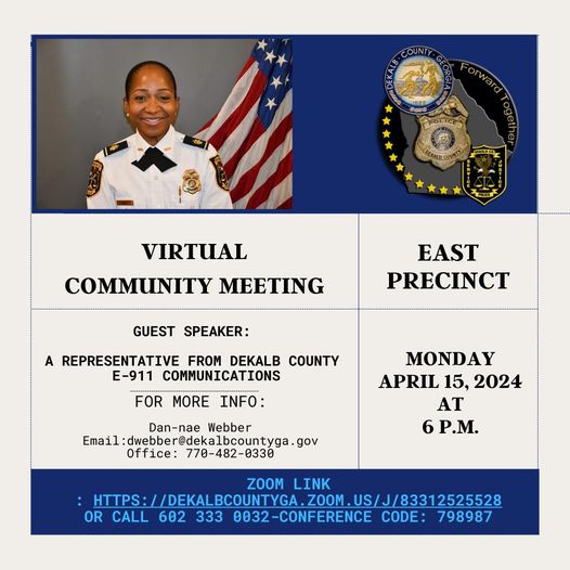 Dekalb East Precinct Virtual Community Meeting 